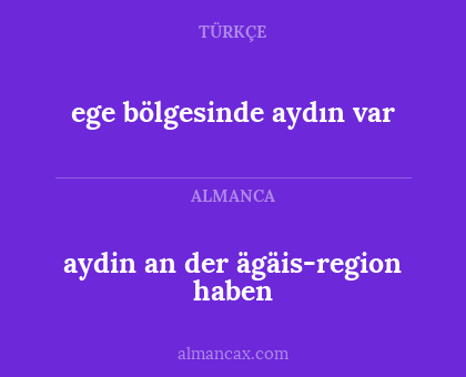 aydin an der ägäis-region haben - ege bölgesinde aydın var