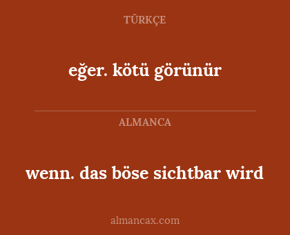 wenn. das böse sichtbar wird - eğer. kötü görünür
