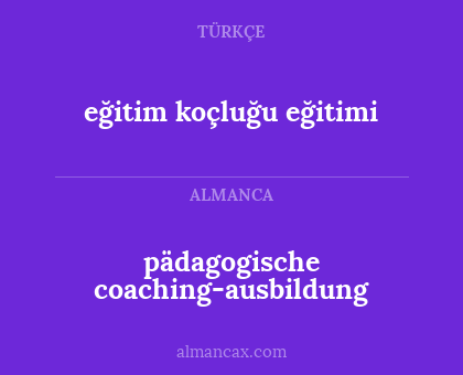 pädagogische coaching-ausbildung - eğitim koçluğu eğitimi