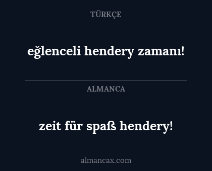 eğlenceli hendery zamanı! - zeit für spaß hendery!