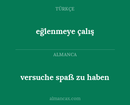 eğlenmeye çalış - versuche spaß zu haben