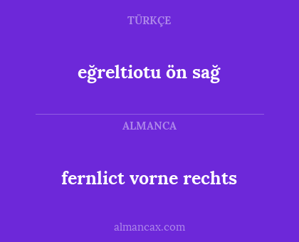 eğreltiotu ön sağ - fernlict vorne rechts