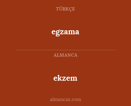 egzama - ekzem