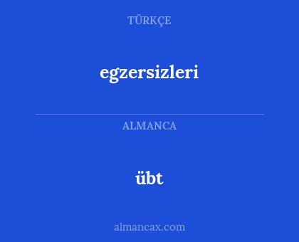 übt - egzersizleri