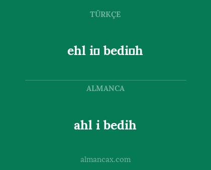 ehl i̇ bedi̇h - ahl i bedih