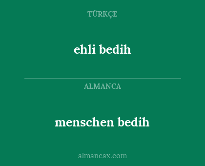ehli bedih - menschen bedih