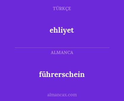 ehliyet - führerschein