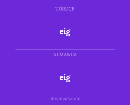 eig - eig