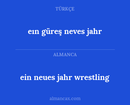 ein neues jahr wrestling - eın güreş neves jahr