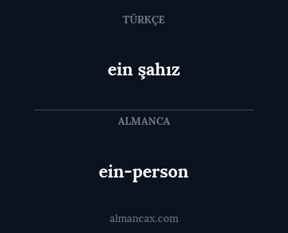 ein-person - ein şahız