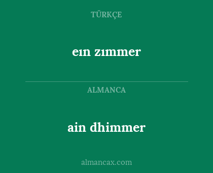 eın zımmer - ain dhimmer