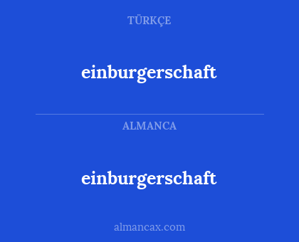 einburgerschaft - einburgerschaft
