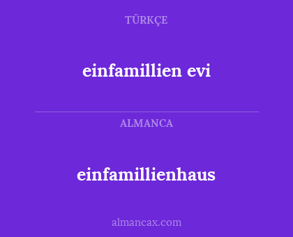 einfamillien evi - einfamillienhaus