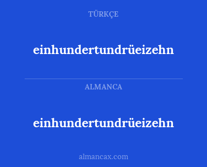 einhundertundrüeizehn - einhundertundrüeizehn