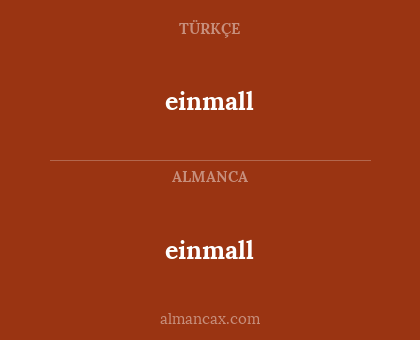 einmall - einmall