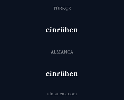 einrühen - einrühen