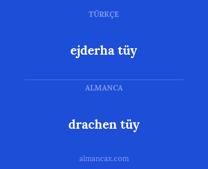 ejderha
tüy - drachen
tüy