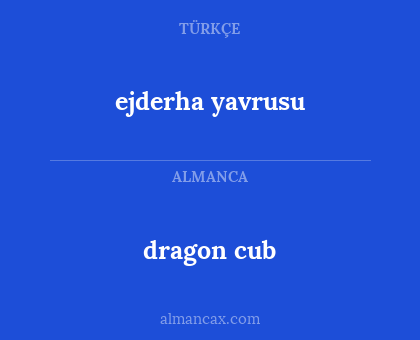 dragon cub - ejderha yavrusu