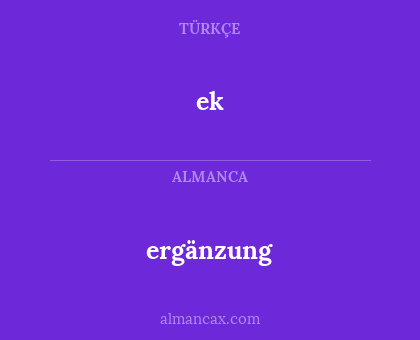 ergänzung - ek