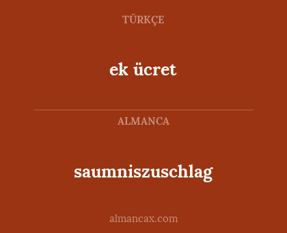 saumniszuschlag - ek ücret