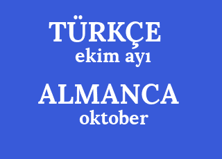 ekim almanca