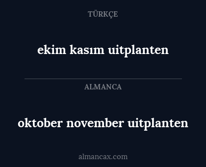 ekim kasım uitplanten - oktober november uitplanten