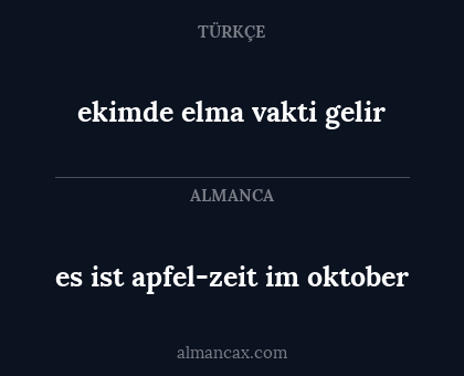 ekimde elma vakti gelir - es ist apfel-zeit im oktober
