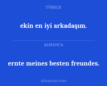 ekin en iyi arkadaşım. - ernte meines besten freundes.