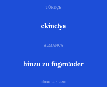 ekine!ya - hinzu zu fügen!oder