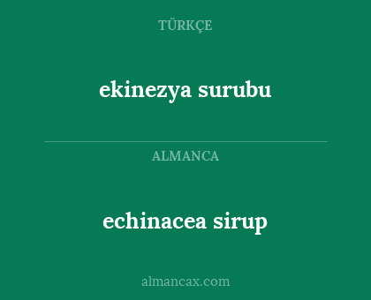 echinacea sirup - ekinezya surubu