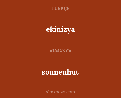 sonnenhut - ekinizya