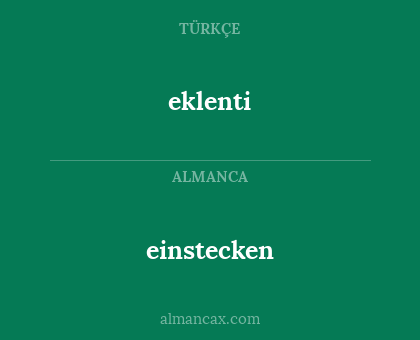 eklenti - einstecken