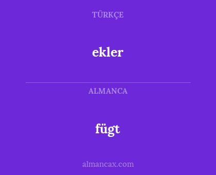 ekler - fügt