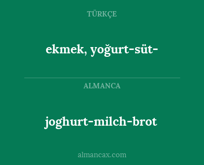 joghurt-milch-brot - ekmek, yoğurt-süt-