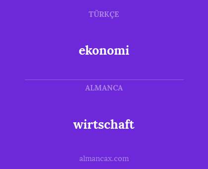 ekonomi - wirtschaft