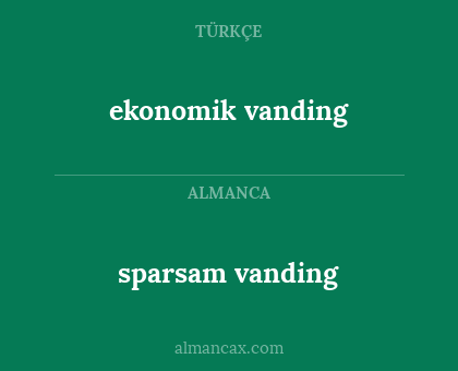 ekonomik vanding - sparsam vanding
