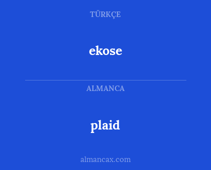 ekose - plaid