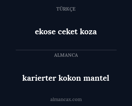 ekose ceket koza - karierter kokon mantel