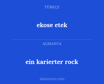 ekose etek - ein karierter rock