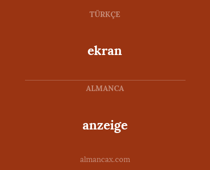 ekran - anzeige
