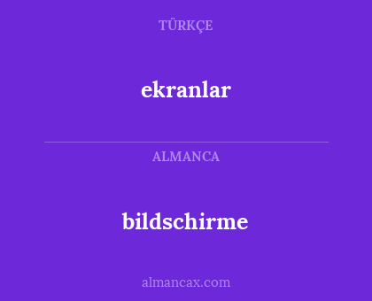 ekranlar - bildschirme