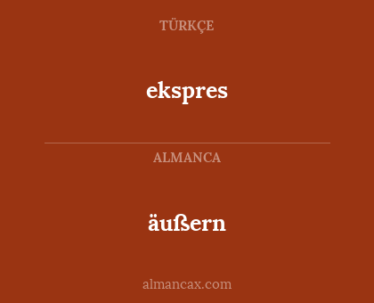äußern - ekspres