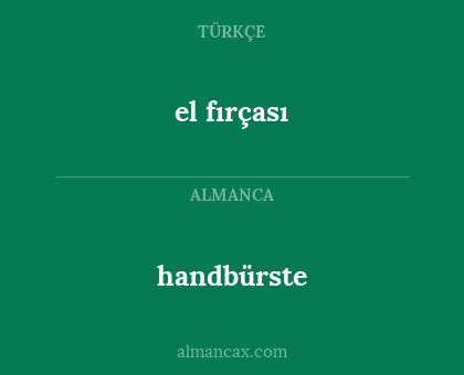 handbürste - el fırçası