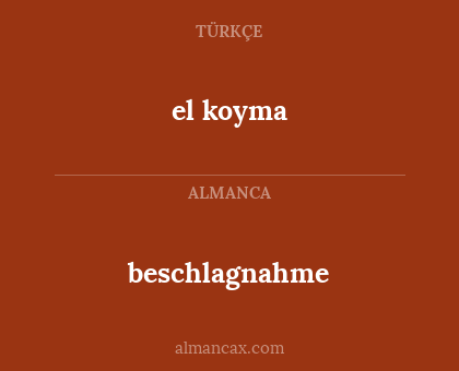 el koyma - beschlagnahme