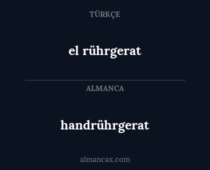 el rührgerat - handrührgerat