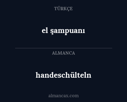 handeschülteln - el şampuanı