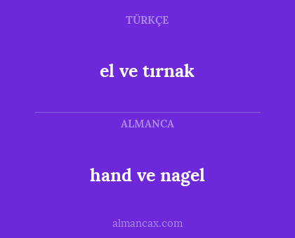 el ve tırnak - hand ve nagel