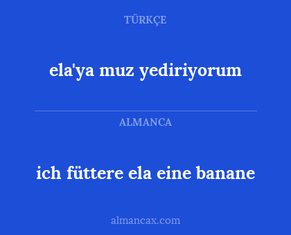 ich füttere ela eine banane - ela'ya muz yediriyorum