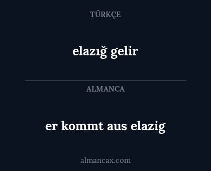 elazığ gelir - er kommt aus elazig