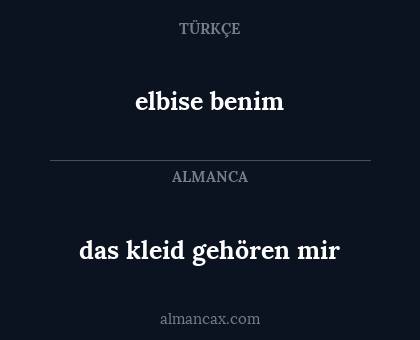 elbise benim - das kleid gehören mir